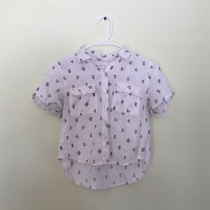 fun and retro cropped button up